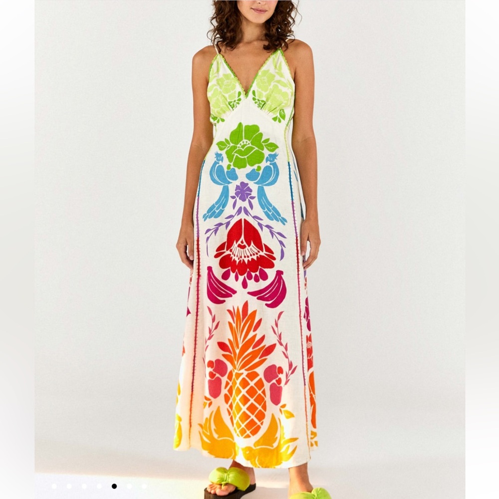 NWT Farm Rio Tropical Graphic Maxi Dress XS, bought for $270